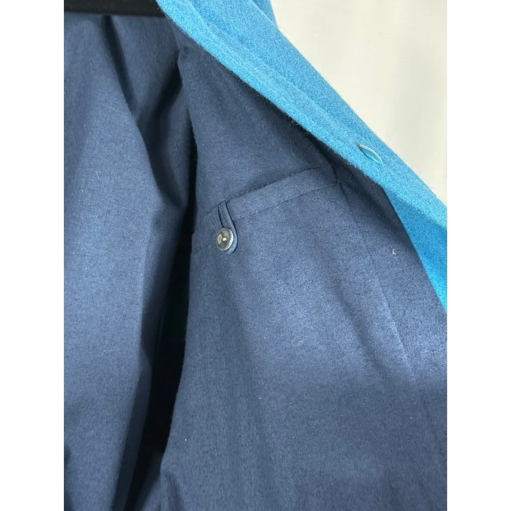 Vintage Chemise Lacoste Blue Wool Bomber Jacket Made in France‎ Size 4 Mens L